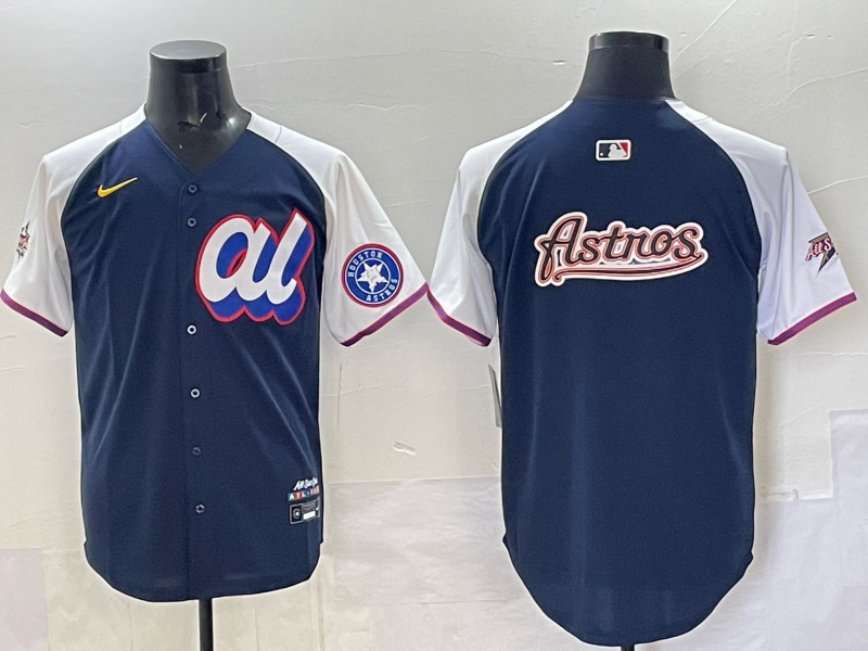 Men 2025 Houston Astros blank Blue All star Nike MLB Jersey 009->philadelphia eagles->NFL Jersey